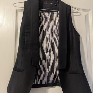 Ted Baker Black Sleeveless Blazer